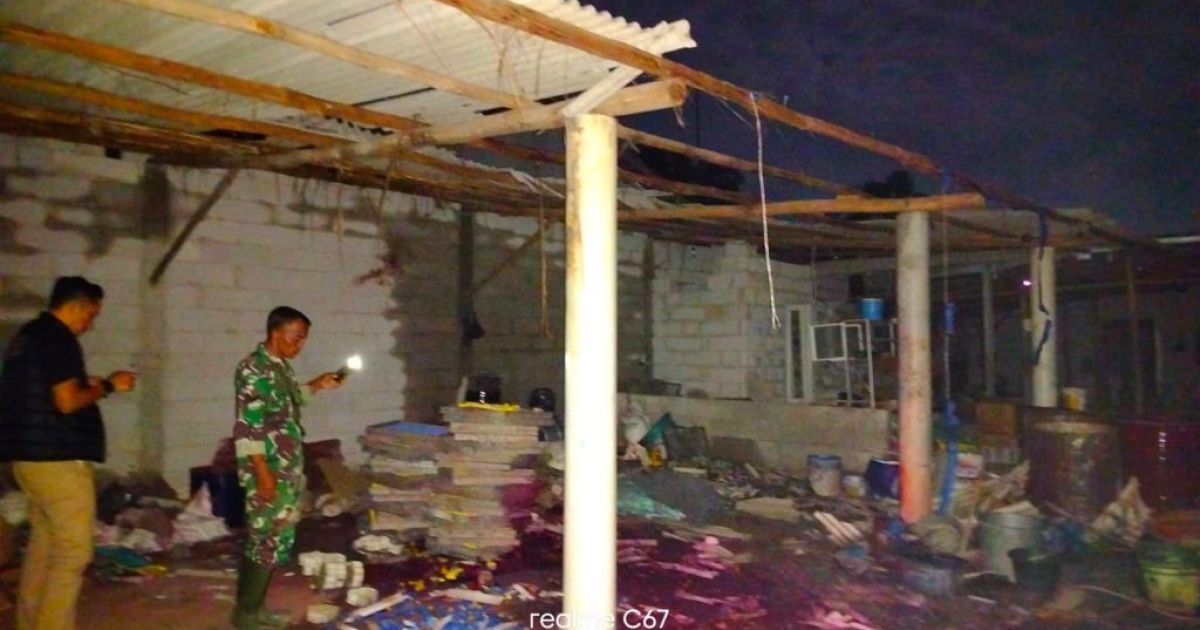 Terjadi Ledakan Hebat di Home Industri Petasan,Tewaskan Seorang Warga Desa Lobener Lor Indramayu