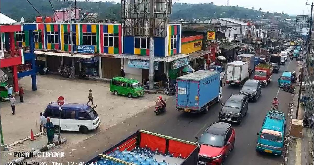 Pasar Cibadak Kembali Macet, Arus Balik Pemudik Belum Selesai