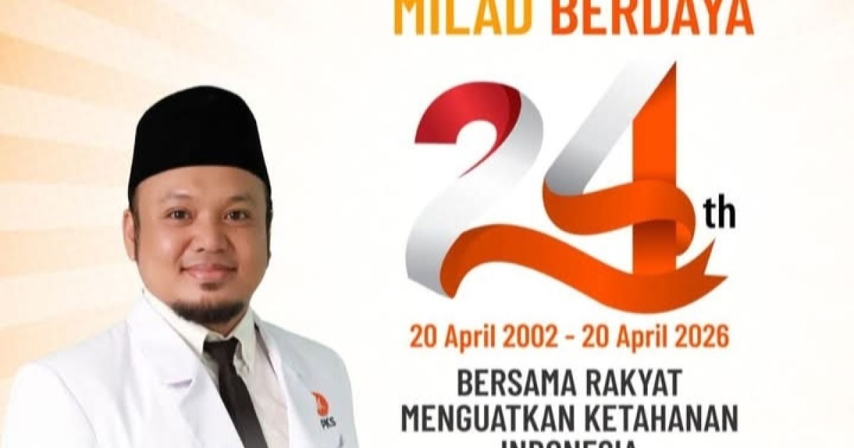 Erpa Aris Purnama Ucapkan Selamat Milad ke-24 PKS: Bersama Rakyat Menguatkan Ketahanan Indonesia