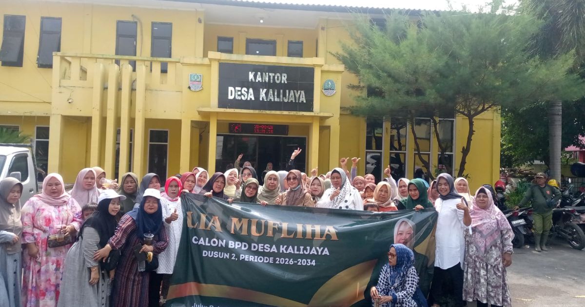 Lia Mufliha Sosok Perempuan Calon BPD Kalijaya, Daftar Diantar Puluhan Pendukung