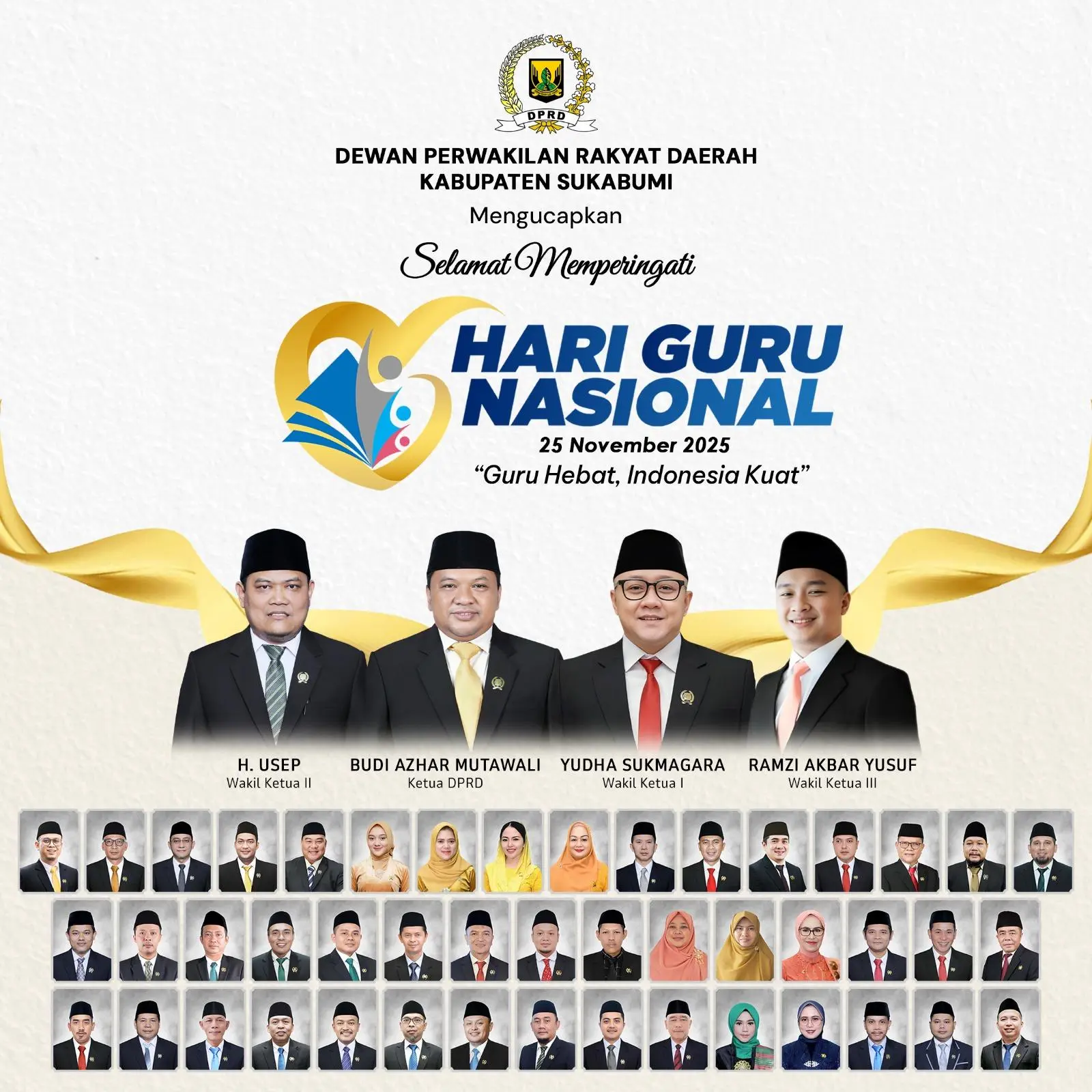 DPRD Kabupaten Sukabumi Mengucapkan Selamat Hari Guru Nasional Tahun 2025